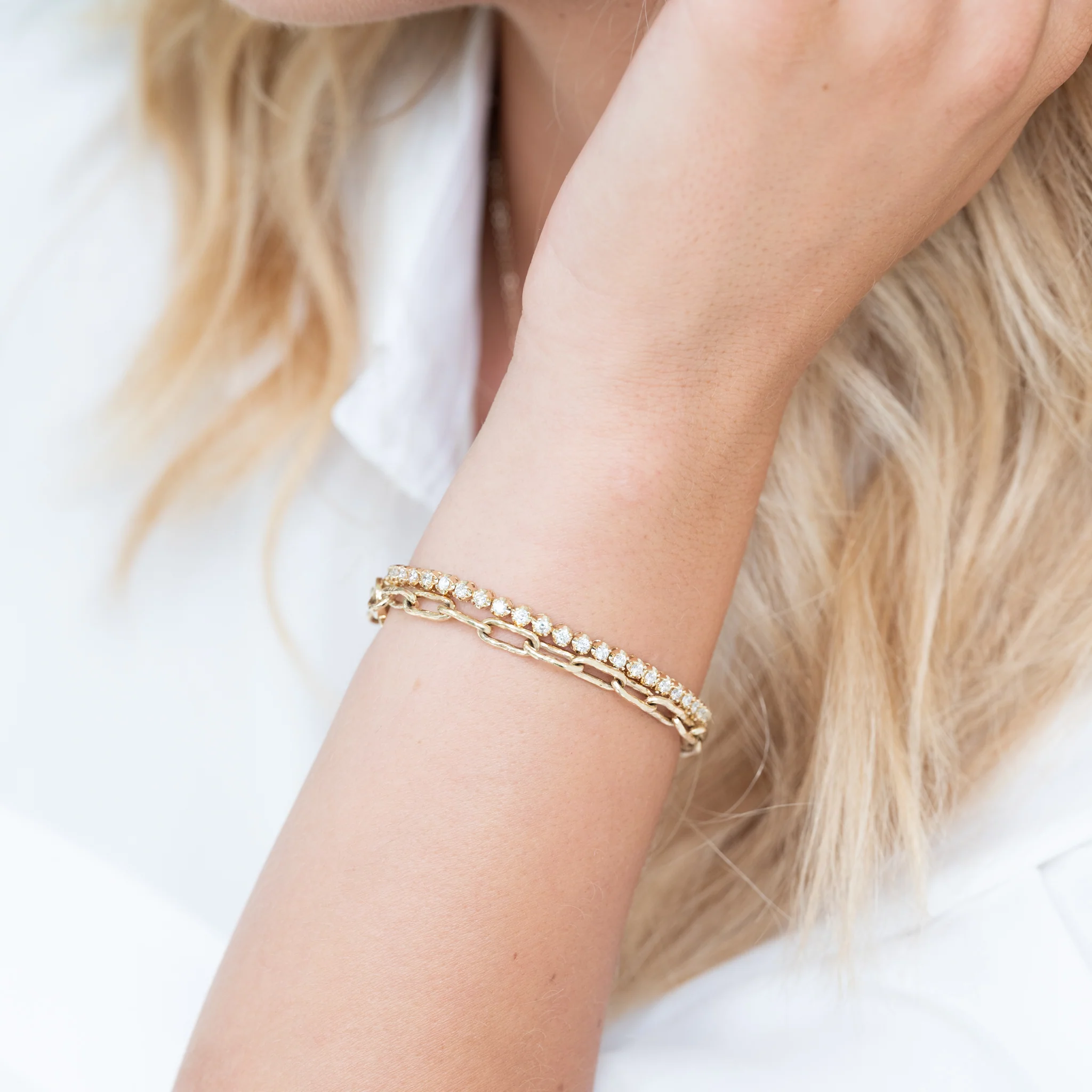 Hammered Link Bracelet